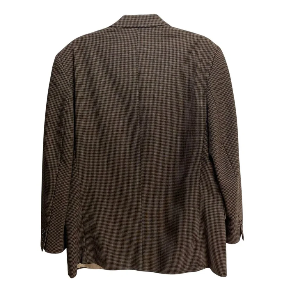 Vintage Marshall Fields 100% Wool Sport Coat Men‎ 40R Brown Herringbone 3 Button